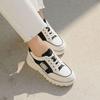 Jisyu Women Soft Leather Platform Sneakers 5cm