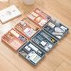 1pcs Desktop Four Grids Sundries Storage Box Multifunction Jewelry Stationery Cosmetics Organizing Box for Home and School