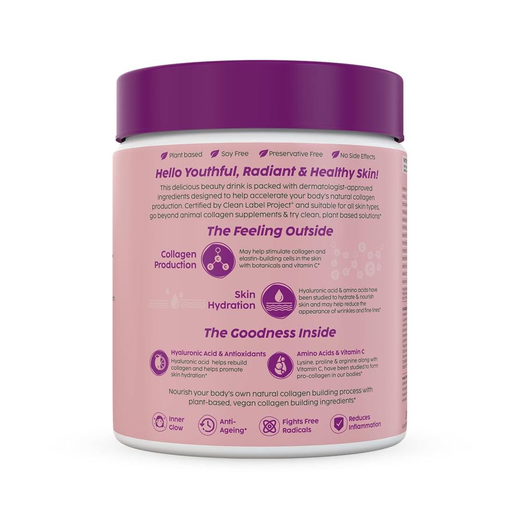 PLIX The Plant Fix Collagen Booster Powder 3x200g for Healthy Skin Hydration & Radiance Watermelon