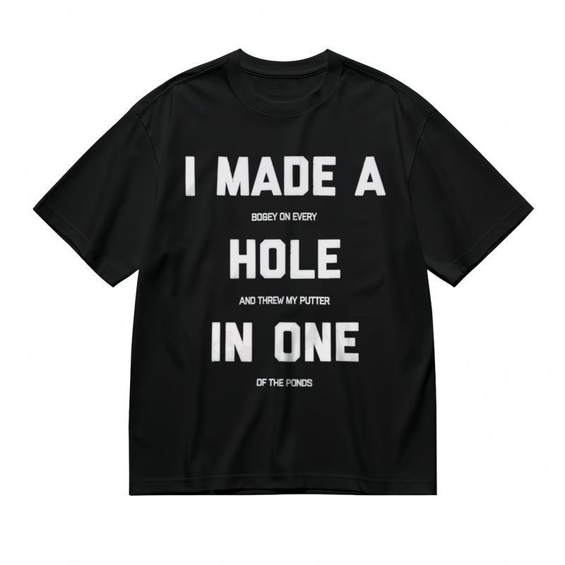 Женская удобная классическая футболка с небольшим растяжением, дышащая, с графическим принтом на тему гольфа и юмора