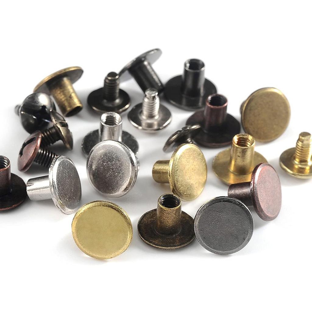 125 Set Multipurpose Chicagos Binding Screws Set for Leather Craft Supplies and Bookbinding with Storage Box Use