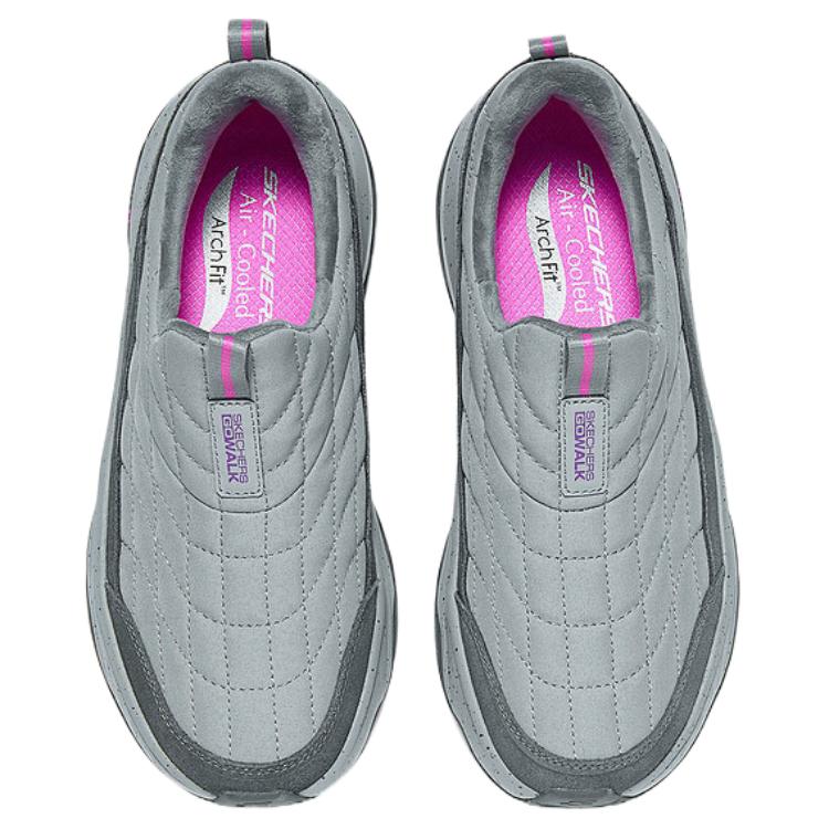 Skechers Go Walk Удобные Универсальные Прочные Низкие Повседневные Кроссовки Женские Серый 124894-CCHP