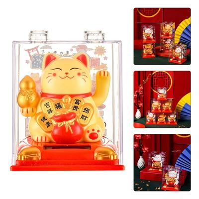 Статуэтка талисмана Lucky Cat, милая, машущая, манящая кошка для дома, автомобиля, бонсай, украшение для стойки регистрации, поделки, фен-шуй, орнамент, статуэтки