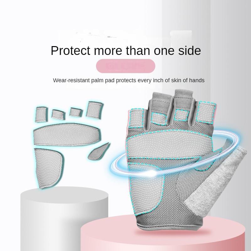 Женские спортивные и фитнес-перчатки, противоизносные щитки для запястий, турник, железные тренировки, бег, вращение, антикокон, дышащие, противоскользящие.