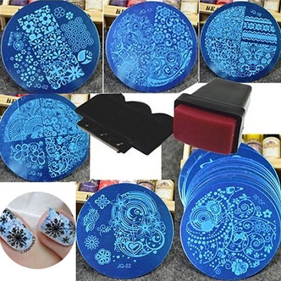 Инструмент для дизайна ногтей, скребок для штампов, трафарет, файлы для удаления ногтей, блестящий зеркальный порошок