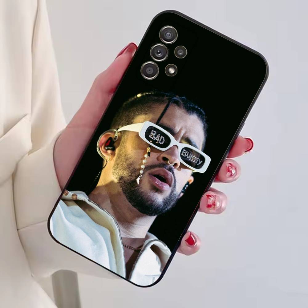 Hot Singer B-Bad Bunny Phone Case For Samsung S25,S24,S21,S22,S23,S30,Ultra,S20,Plus,Fe,Lite,Note,10,Black Cover