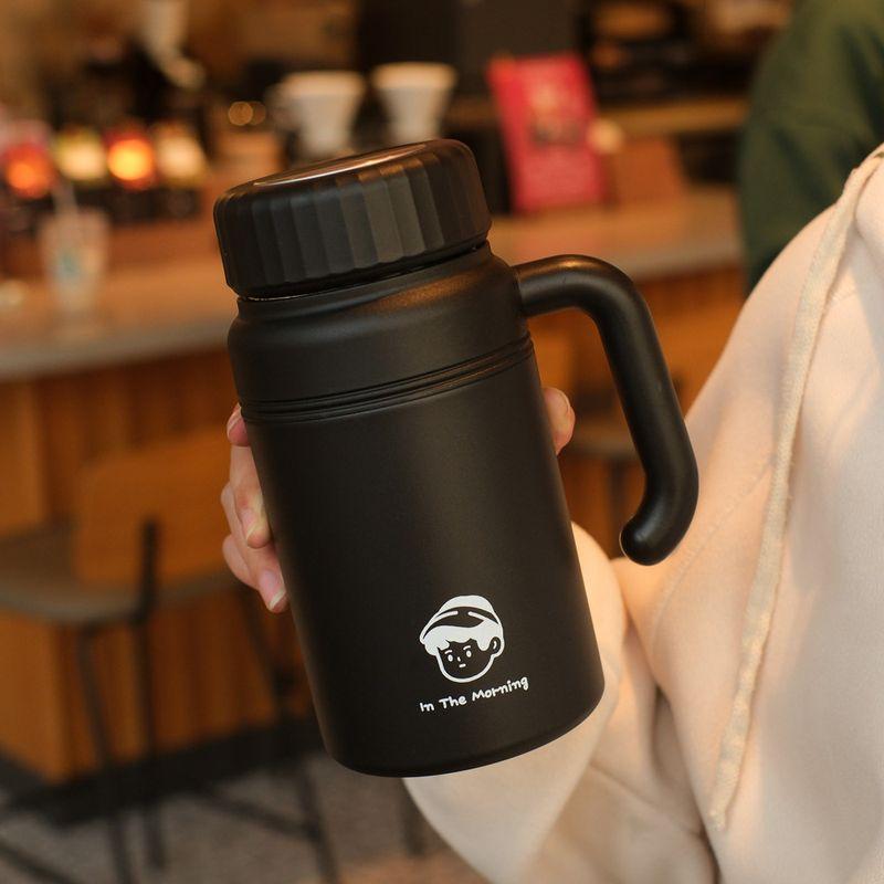 1000ml Large Capacity Thermos Cup for Women, 316 Stainless Steel Student Water Cup, High-Looking, Portable Cup with Handle for Men
