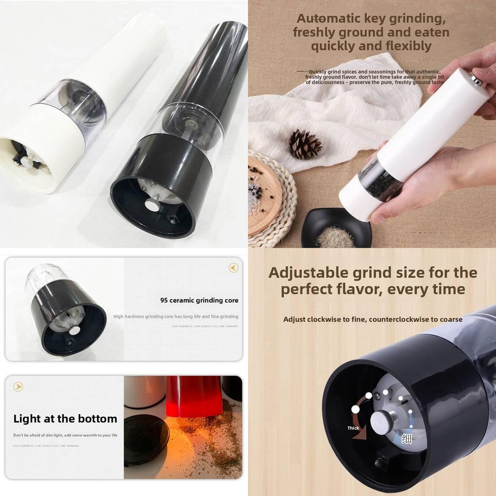 Современная минималистичная мельница для перца с прочным контейнером для специй для использования на кухне