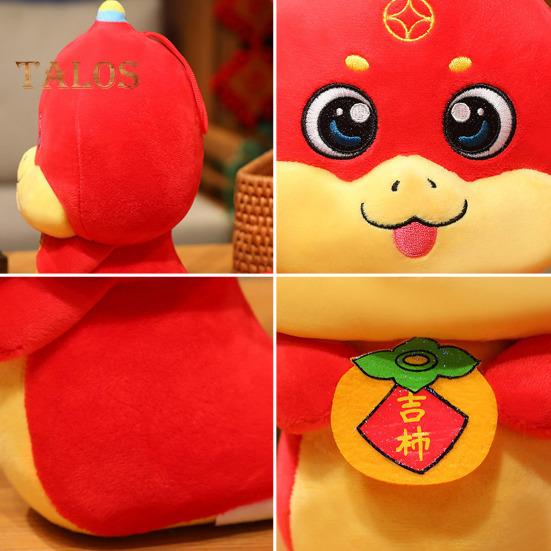 Кукла Змея 2025 год Змеи плюшевая игрушка китайский зодиак чучело животное для украшения весеннего праздника