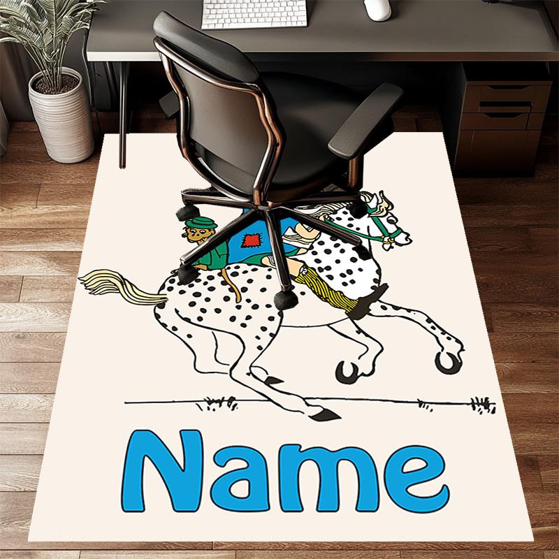 Custom Pippi Longstocking Mat Personalized Name, Polyester Washable Indoor Entryway Rug, Gift for Christmas, Easter, Thanksgiving Day