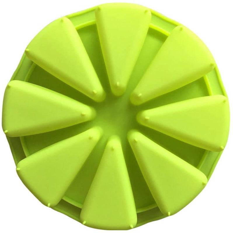 Силиконовая 8 треугольная полость, порционная форма для торта, ломтик теста, форма для пиццы, полезная