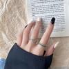 Элегантное ретро геометрическое медное кольцо для женщин с регулируемым открытым дизайном для модного стиля