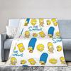 Плед S-Simpsons Фланелевый Текстильный Декор Многофункциональный Ультрамягкий Плед для Постели Дорожный Коврик Кусок