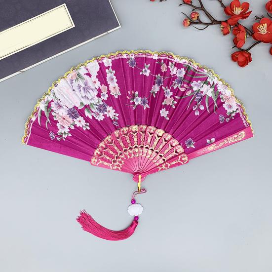Складной веер в китайском стиле с кисточками, переносной летний вентилятор для охлаждения, украшение для танцевальных представлений, реквизит для костюмов для вечеринок
