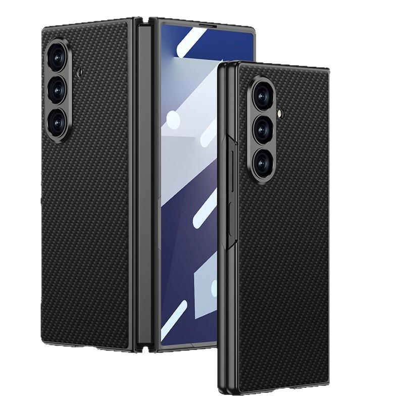 Ультратонкий кожаный чехол для Samsung Z Fold7 - Металлическая краска, Однотонный, Интегрированная конструкция корпуса