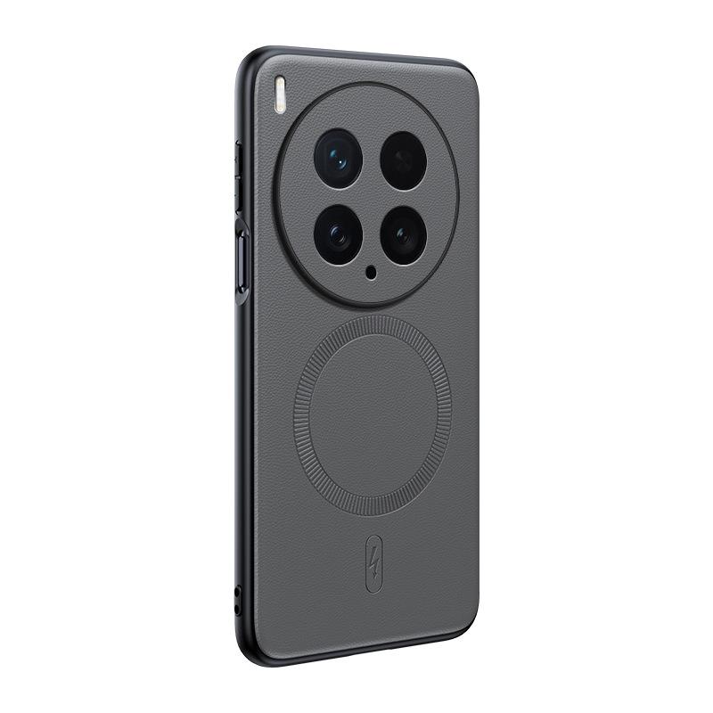 Кожаный магнитный противоударный чехол для телефона Vivox200/iQOO15/iQOO Z10 - Простой, лаконичный дизайн