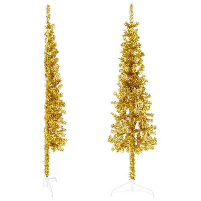 VidaXL Demi Sapin de Noël Artificiel Mince avec Support Arbre de Noël Décoration de Vacances Ornement de Noël Décoration de 344589