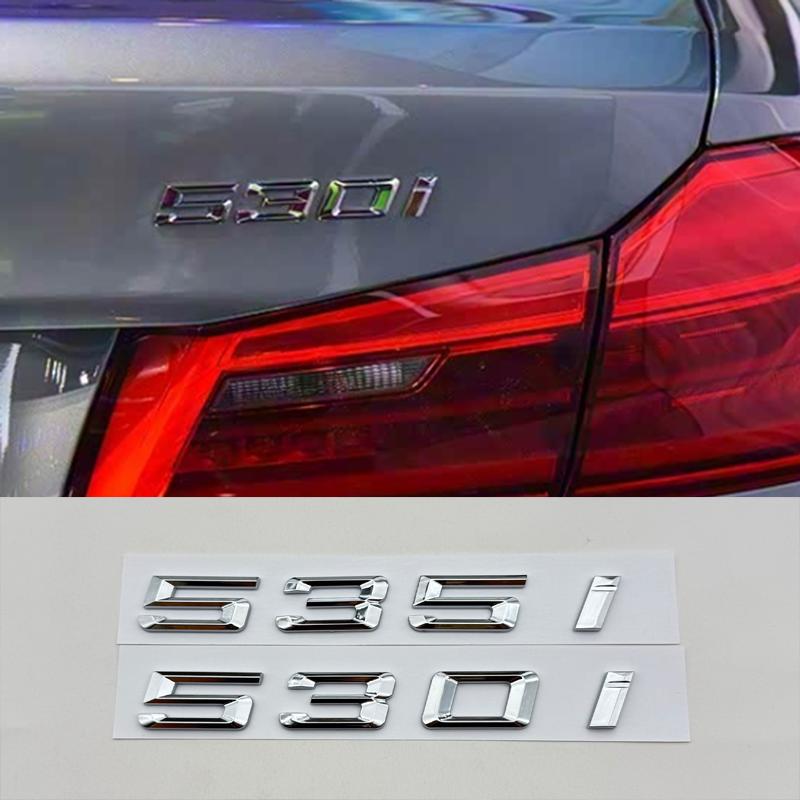 3D ABS Car Letters Logo 520i 528i 530i 535i Badge Sticker Rear Trunk Emblem For BMW 5 Series 530i 520i Tail Marking Accessories