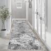 Современный ковер для кухни и прихожей с рисунком под серый мрамор, нескользящая основа, моющийся серый ковровая дорожка с цифровой печатью