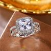 Trend Luxury Wedding Engagement Rings for Women Full Cubic Zirconia Shiny Female Accessories Party Jewelry