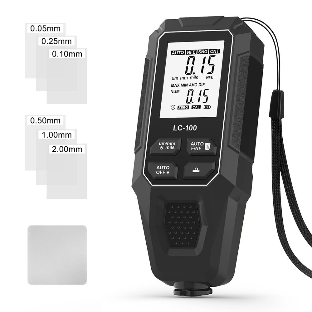 0-2000um Car Paint Thickness Tester Digital Display Thickness Gauge Coating Meter Manual Paint Tools for Automobile for Fe/nfe