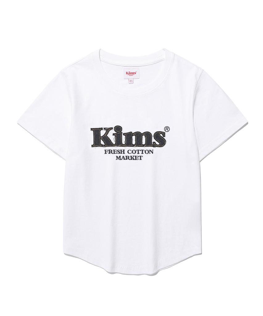 Kimseupeulesikoteunmakes Футболка с аппликацией Bam Denim Белый