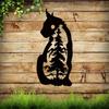 Металлическая табличка с монограммой в виде волка, уникальный настенный декор для внутреннего и наружного использования, стильный подвесной светильник в виде волка, идеальный подарок для охоты и дикой природы