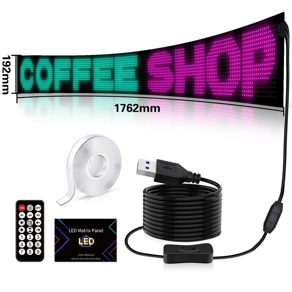 Светодиодный гибкий дисплей с дистанционным управлением и наклейка на автомобиль