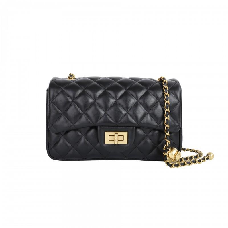 Bag Women's Style Authentic Leather Fashionable Diamond-shaped Square Fat Chain Single-shoulder Crossbody