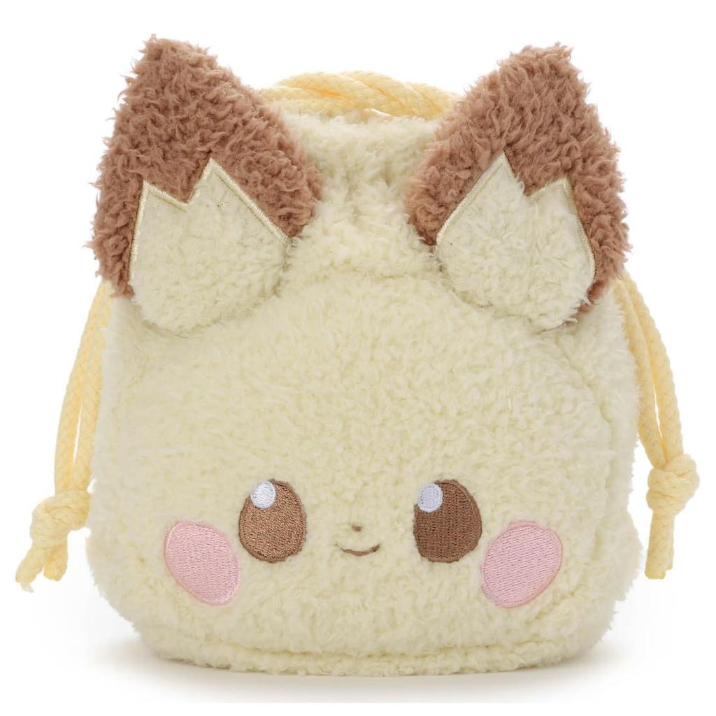 Takara Tomy Arts (TAKARATOMY A.R.T.S) Pokémon PokéPiece Plush Drawstring Bag, Pichu, Approx. 7.7 Inches (18 Cm) Wide