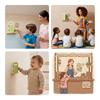 Simulation Balcony Wooden Fairy Elf Door Set Room Wall Decor Kids Toys Fairy Door  Home Decor