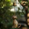 Creative Cat Wind Chime Quiet Wind Chimes Bell Decorations Pendant Wind Chimes Retro Yard Decor Hanging Memorial Ornaments