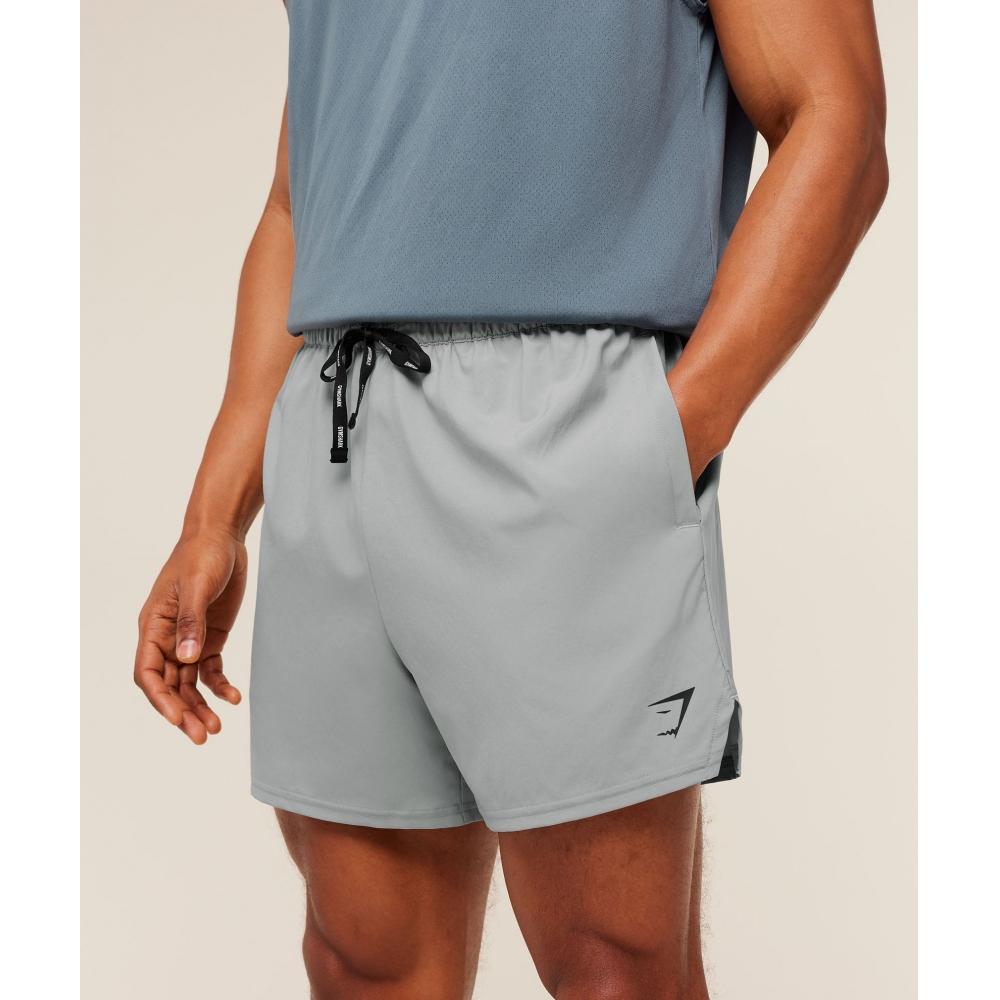 Gymshark Train 5 Short Smokey Grey A4c7m Gb7r