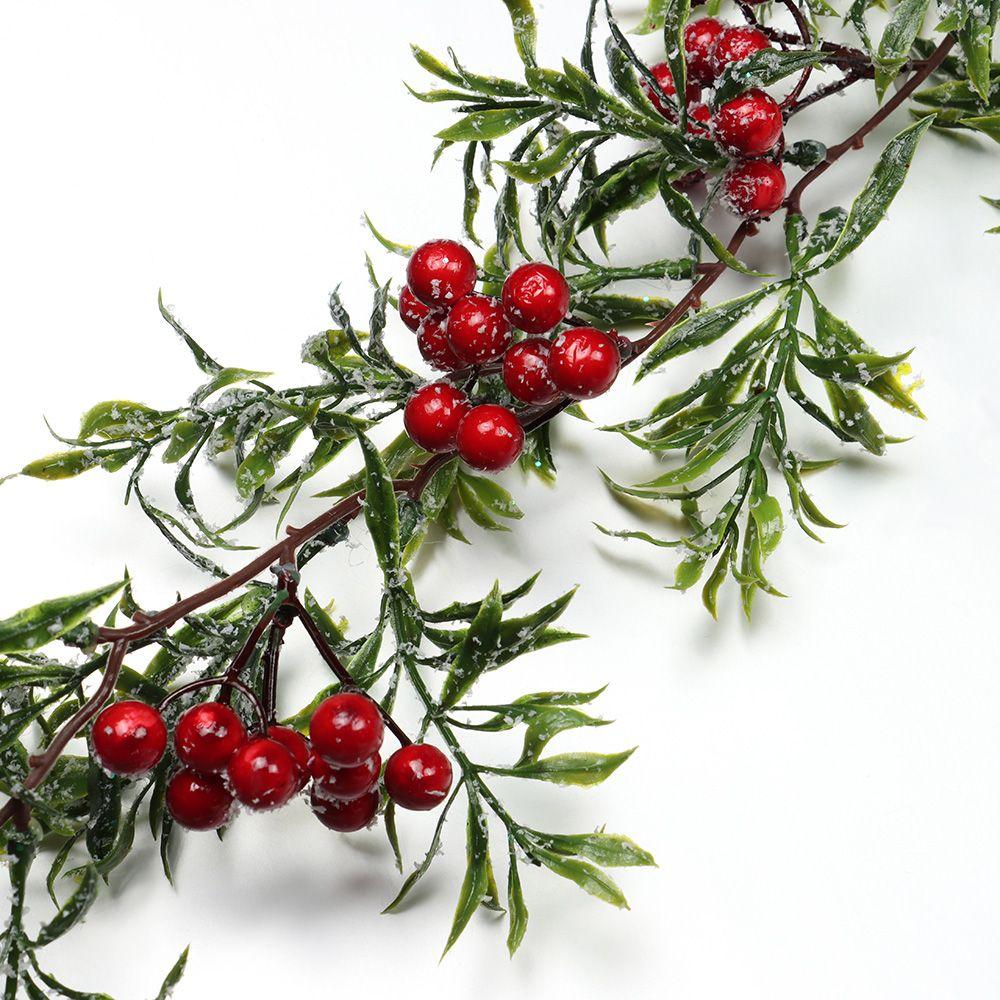 Свадебный венок для вечеринки Искусственные красные ягоды Шишки Виноградная лоза Рождественская декоративная гирлянда