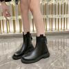 Thick-soled Chelsea Boots 2025 New Autumn and Winter Brown Cigarette Boots Retro Cigarette Pipe Single Boots Versatile Martin Boots Short Boots