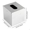 Квадратная крышка для коробки с салфетками из нержавеющей стали, держатель для бумаги в форме куба, современный декор для ванной комнаты, стильный