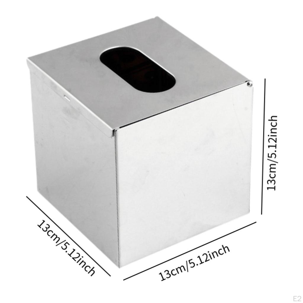 Квадратная крышка для коробки с салфетками из нержавеющей стали, держатель для бумаги в форме куба, современный декор для ванной комнаты, стильный