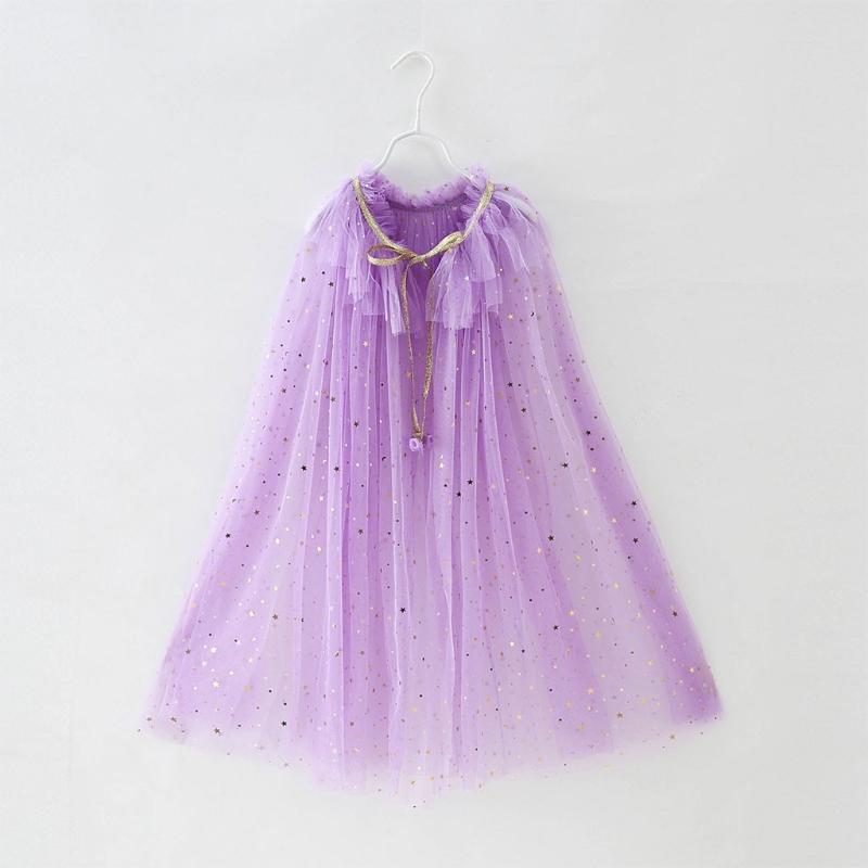 Красочные плащи-накидки принцессы для маленьких девочек Рождество Хэллоуин Костюм Косплей Вечеринка Платье Блестящая накидка с пайетками