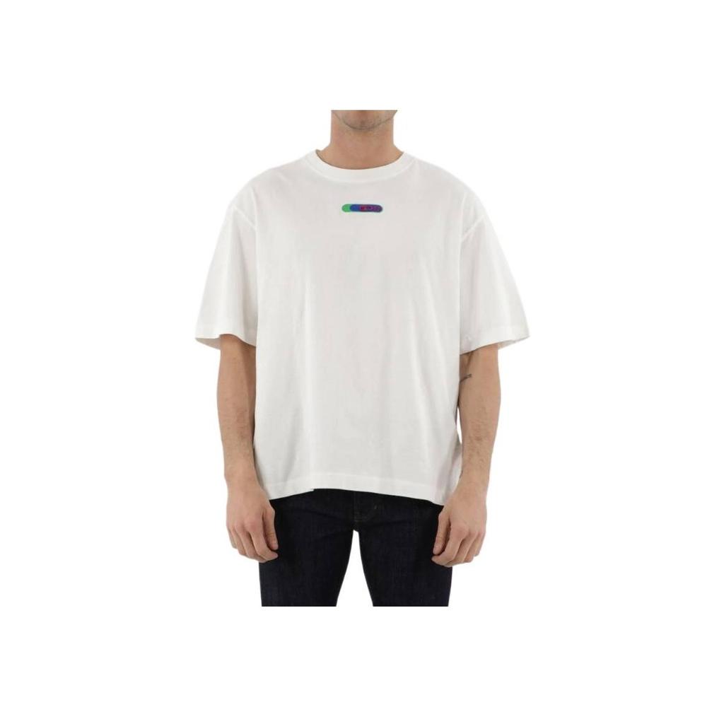 Off-White Футболка Weed Arrows Over Skate Tee, белые/зеленые мужские топы OMAA120S22JER0020155