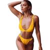 Neon Green High Waist Bikini Adjust Strap Swimsuit Women Thong Swimwear Female Two Pieces Bikini Set