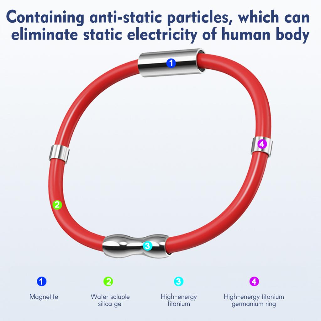 Anti-Static Bracelet Wrist Straps Band Rubber Bracelets Reusable Adjustable Eliminate Body Static