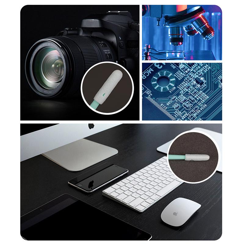 100Pcs Sponge Head Cleaning Swab Printer Swab Dust-Free Cotton Swab Wiping Stick