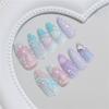 Instants Glamours 24 шт. Набор накладных ногтей с 3D-ракушками, стразами, рисунками, градиентным, голографическим покрытием, многоразовые, нажимные, разных размеров