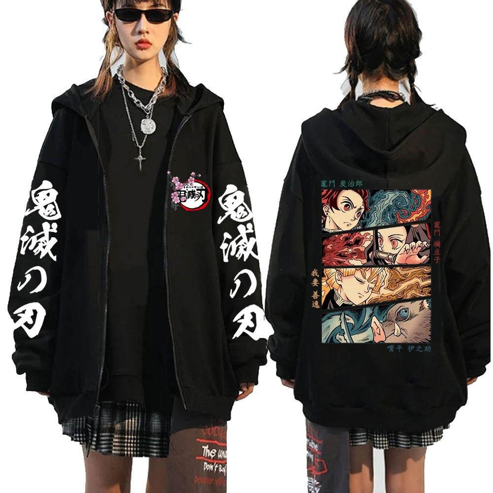Pattern Top Zipper Hoodie Anime Devil Killer Printed Men's and Women's Harajuku Sportswear Jacket Coat