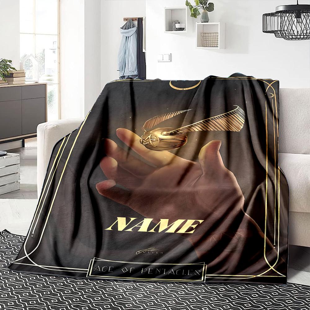 Custom Name Harry Potter Night blanket for Couch & Bed, Plush Cozy Fuzzy Blanket Super Soft & Warm Blankets for Fall and Winter. 090881