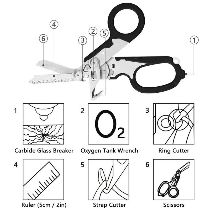 Тактические медицинские ножницы, аварийно-спасательные ножницы, аптечка первой помощи, ножницы Raptor, складные плоскогубцы, инструмент для выживания на открытом воздухе, снаряжение для повседневного использования