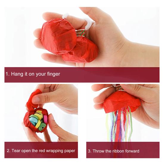 10 шт., ручной бросок, стример, поппер, день рождения, свадьба, открытие школы, выпускной, вечеринка по случаю выхода на пенсию, праздник без беспорядка, конфетти, бумажная лента, крекер