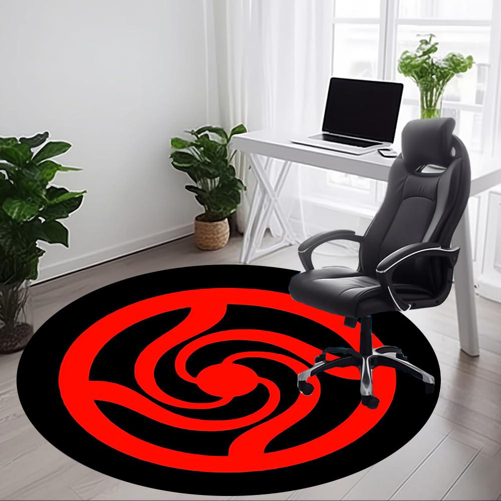 1pc Spiral Pattern Carpet for Office Non Slip, Round Carpet, Soft & Comfortable, Carpet for Office, Lightweight Round Floor Mat
