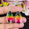Bi-Color Tourmaline Gemstone 925 Sterling Silver Jewelry Earring 2.13" KG-1760