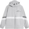 Li Ning Wade Series Color Block Letter Zipper Hooded Loose Sports Windbreaker Men Outerwear Mist-Gray AFDU397-2